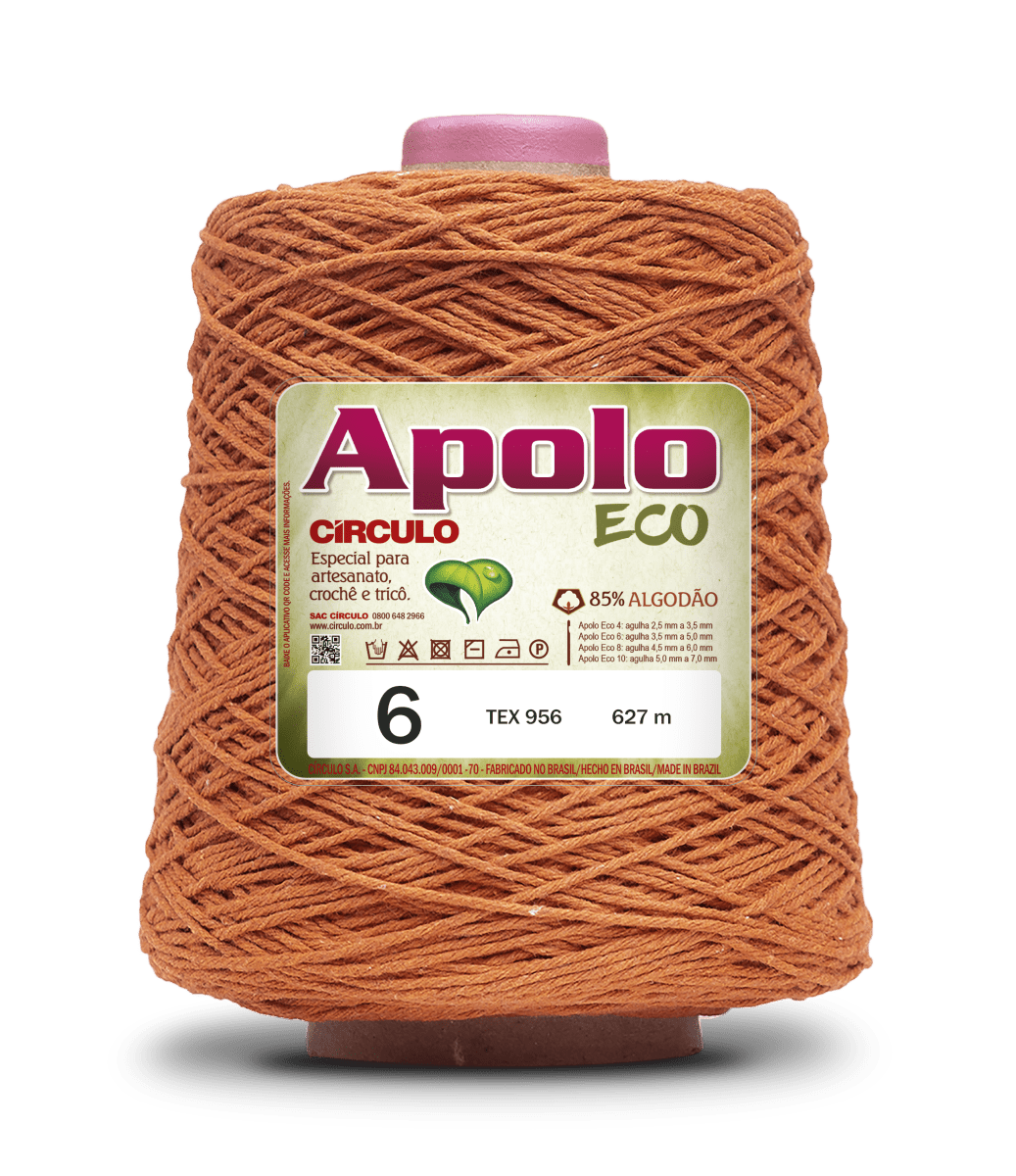 Apolo Eco 4/6 Cotton Cord Yarn – Ideal for Crochet Bags & Home Decor (600g) - Leo Hobby