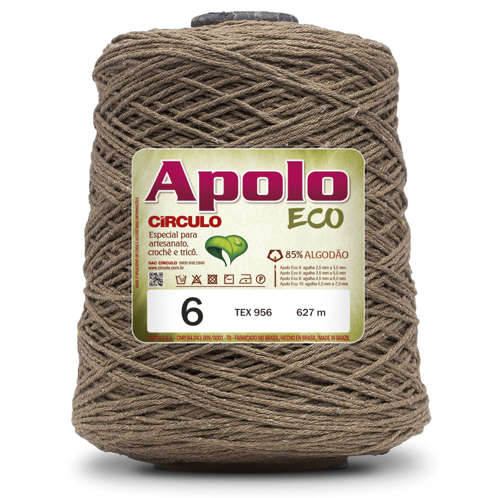 Apolo Eco 4/6 Cotton Cord Yarn – Ideal for Crochet Bags & Home Decor (600g) - Leo Hobby
