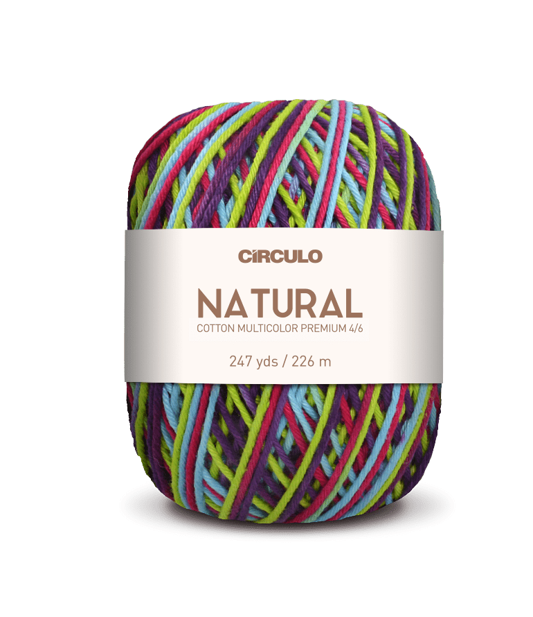 Circulo Barroco Multicolor Premium 4/6, 100% Cotton Yarn for Crochet and Knitting, 226m/200g - Leo Hobby Marketplace