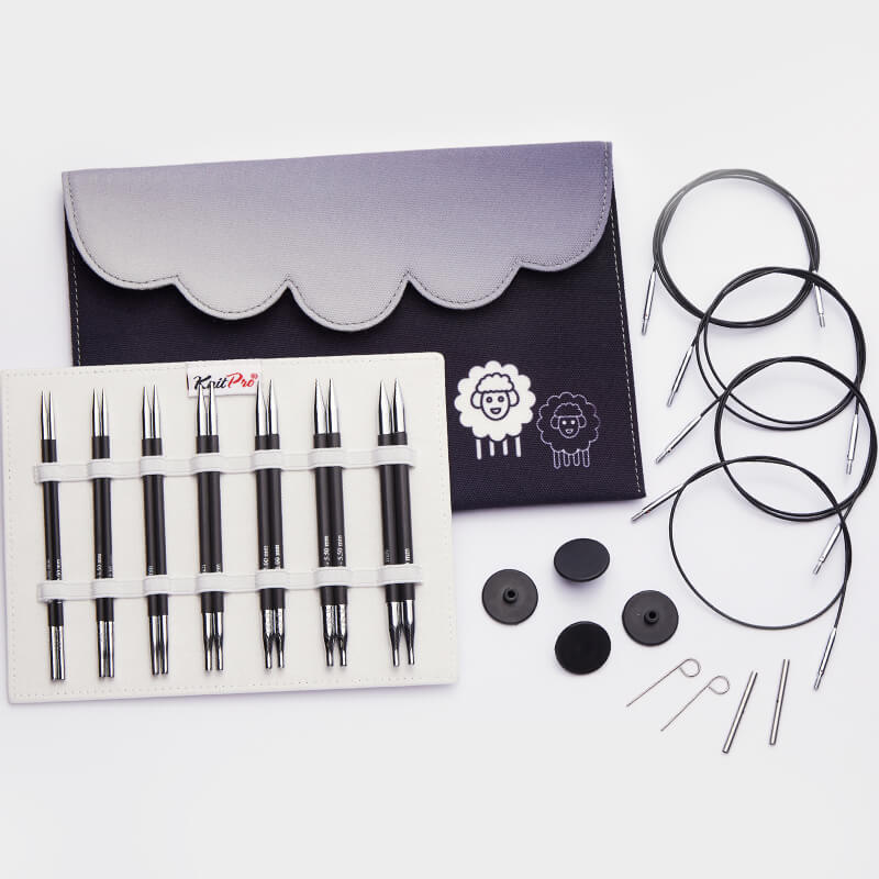 KnitPro Karbonz Deluxe Needle Set.