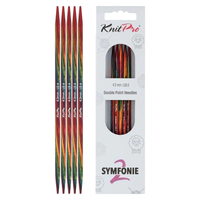 KnitPro Symfonie 2 double pointed knitting needles, 4.00 mm