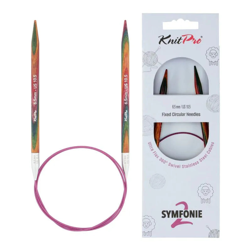 KnitPro Symfonie 2 fixed circular knitting needles, 6.50 mm